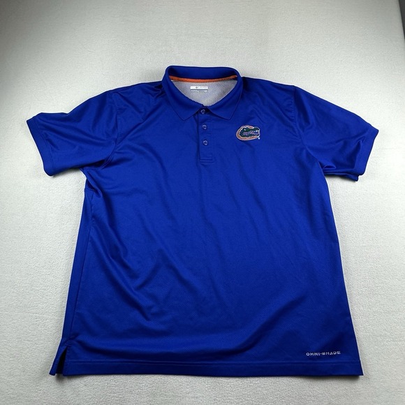 Columbia Other - Columbia PFG Shirt Mens Large Blue Tamiami Florida Gators Vented Fishing Polo